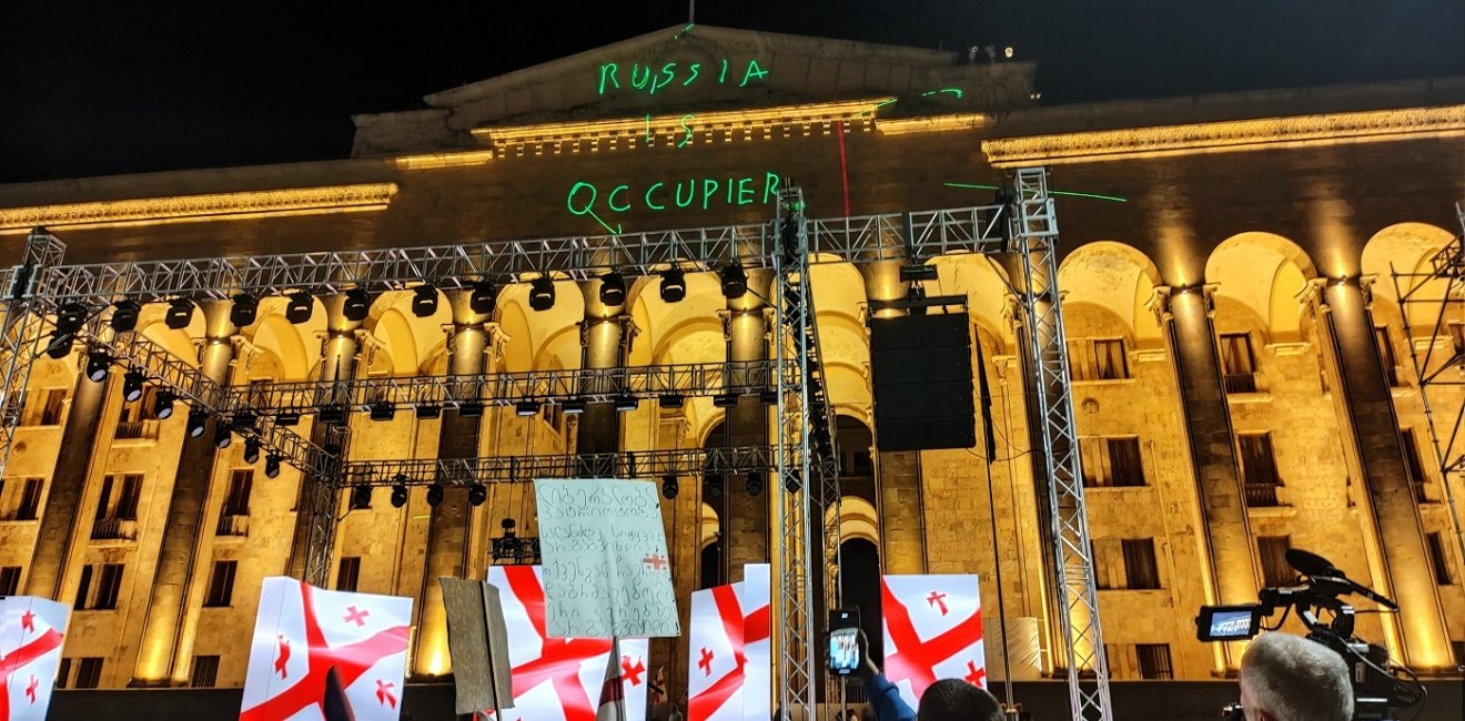 Georgian protests against foreign agents law