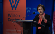 Cynthia Arnson speaking at Wilson Center NATCON panel regarding the Peace Process in Colombia