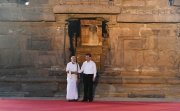 The Prime Minister, Shri Narendra Modi and the President of the Peoples Republic of China, Mr. Xi Jinping visiting the Shore Temple Monuments, in Mamallapuram, Tamil Nadu on October 11, 2019