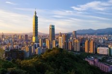 Taipei City skyline view