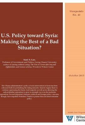 U.S. Policy toward Syria: Making the Best of a Bad Situation?