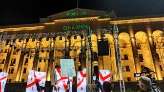 Georgian protests against foreign agents law