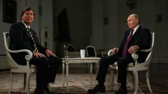 Tucker Carlson interviewing Vladimir Putin on February 8, 2024