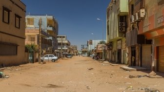 View of a street in Khartoum, capital of Sudan