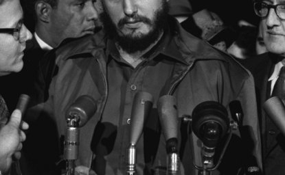 Fidel Castro, photographed upon arrival in Washington, DC, on April 15, 1959.