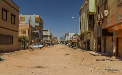 View of a street in Khartoum, capital of Sudan