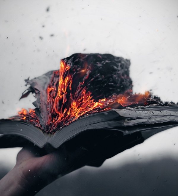 burning book