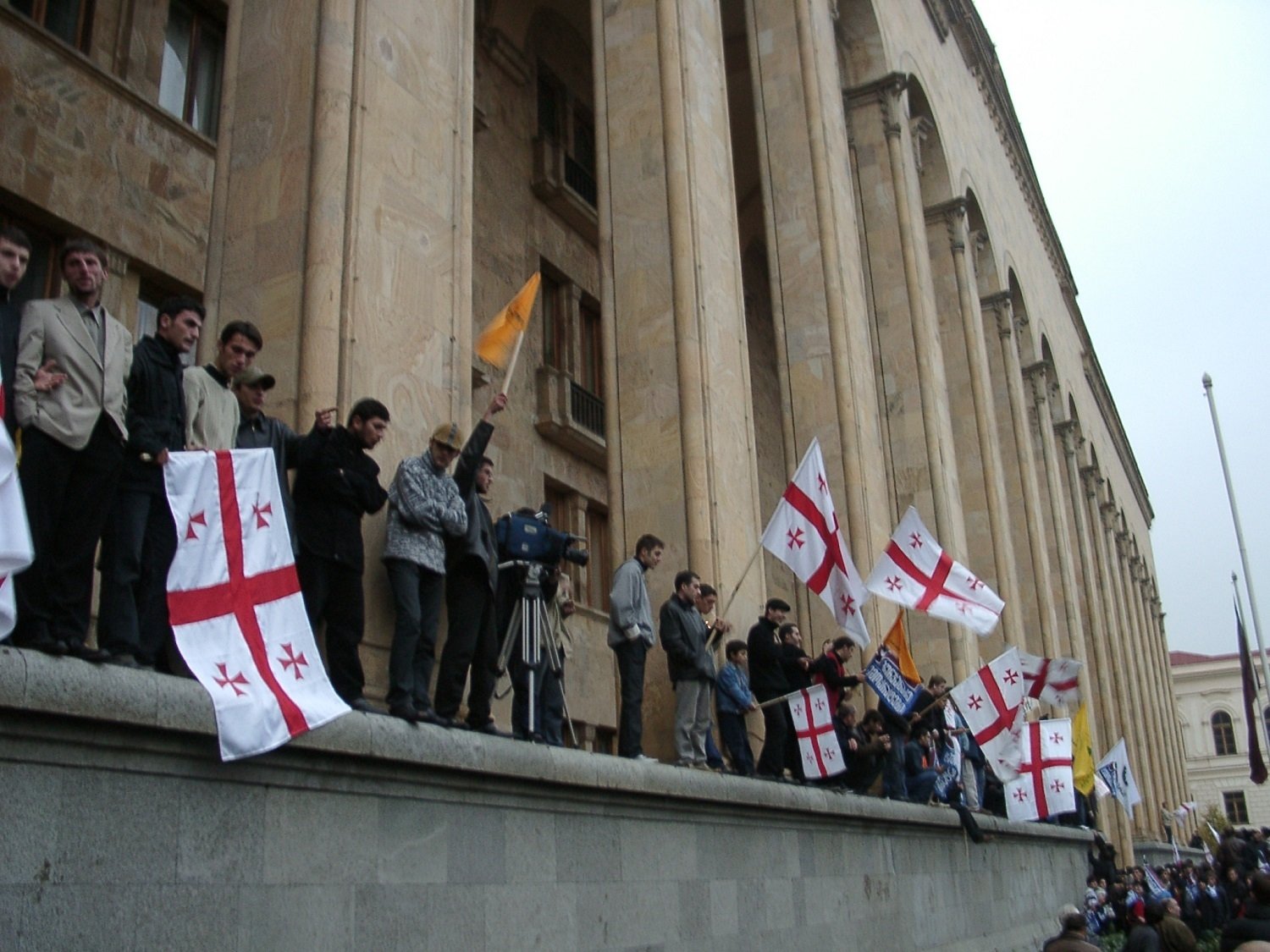 Rose Revolution participants in Tbilisi, Georgia