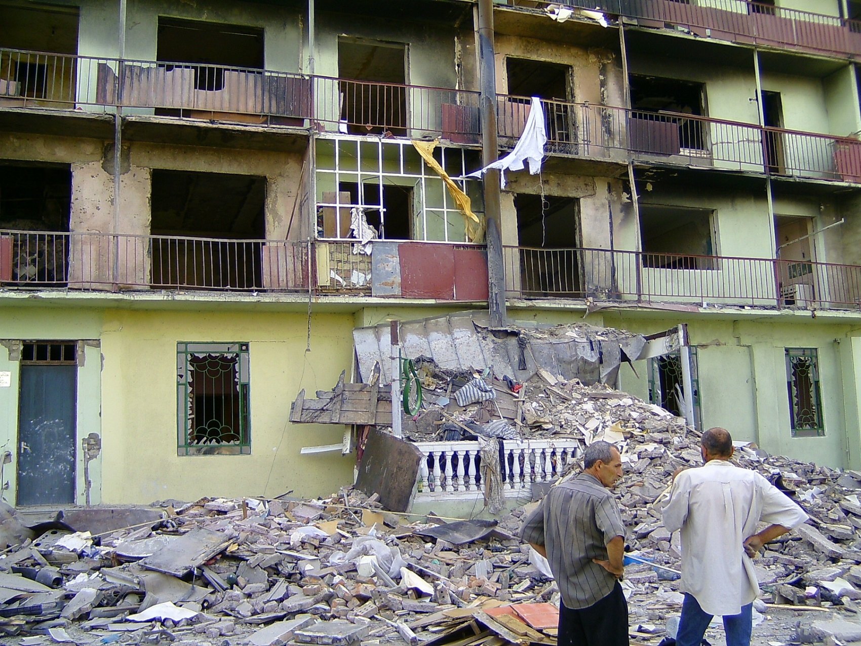 apartment in Georgia damaged by Russian shelling in 2008