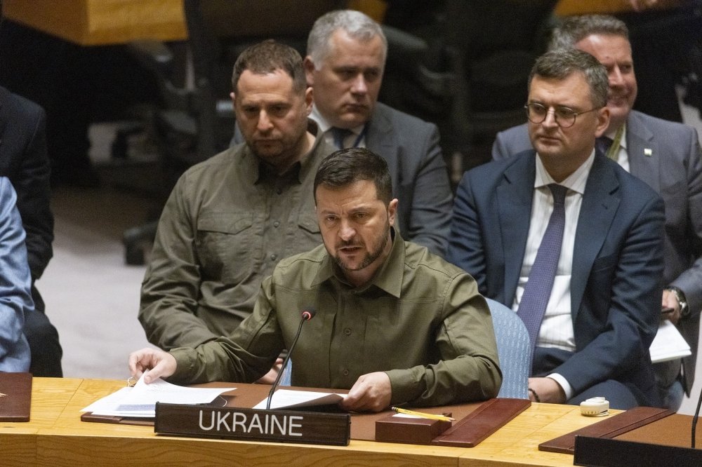 Ukrainian President Zelensky in the UN General Assembly