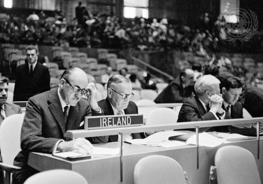 Frank Aiken at the UNGA in September 1957