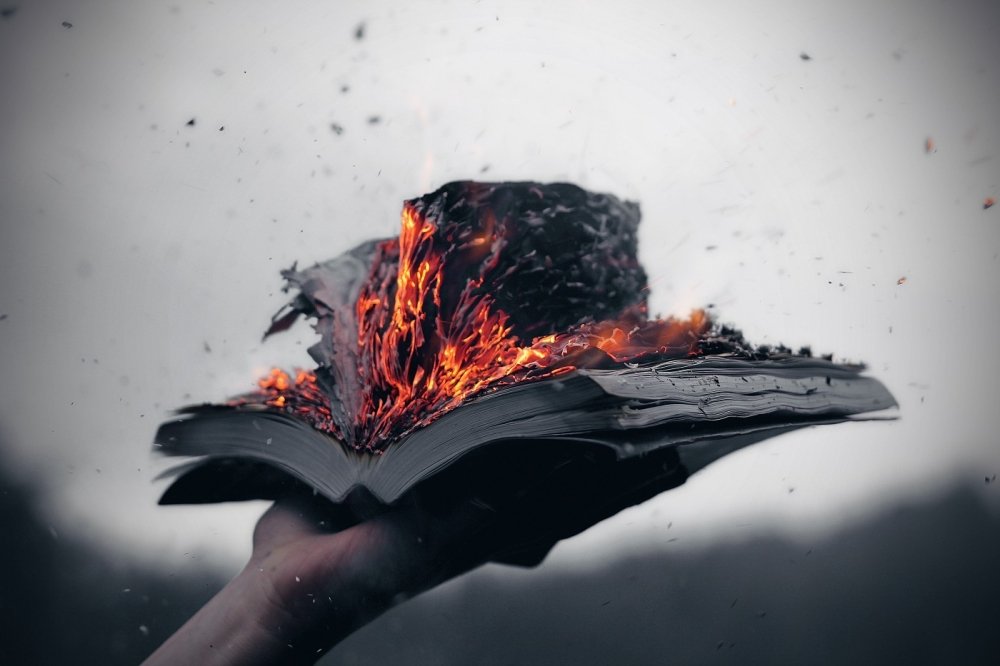 burning book