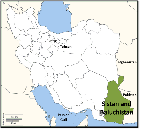 Sistan and Baluchistan map