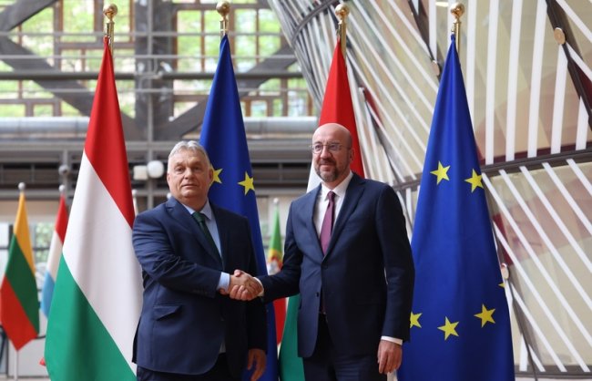 European Council President Charles Michel meeting with Hungarian Prime Minister Viktor Orbán, July 1, 2024