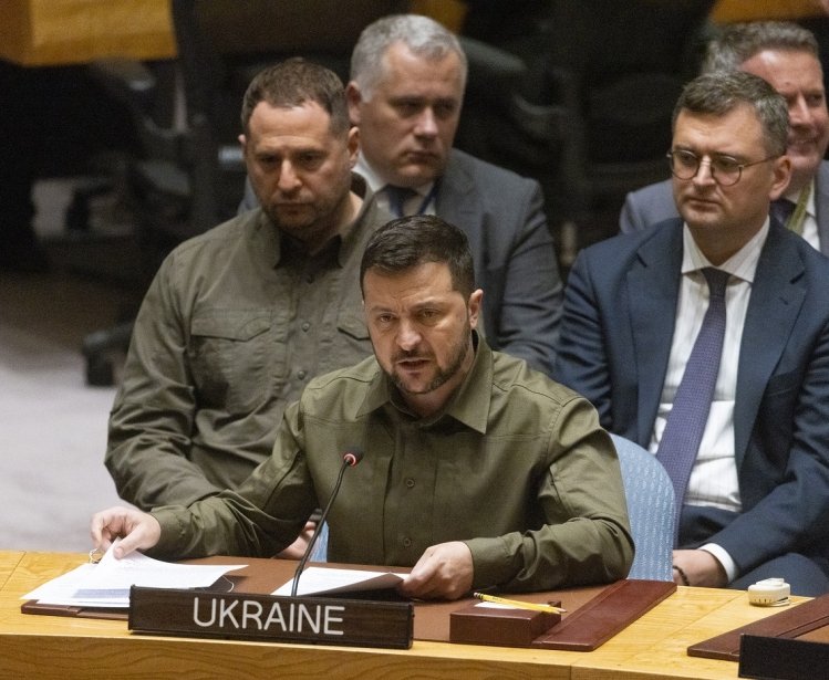 Ukrainian President Zelensky in the UN General Assembly