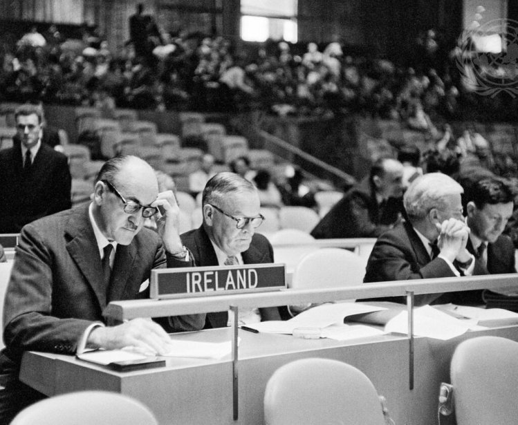 Frank Aiken at the UNGA in September 1957