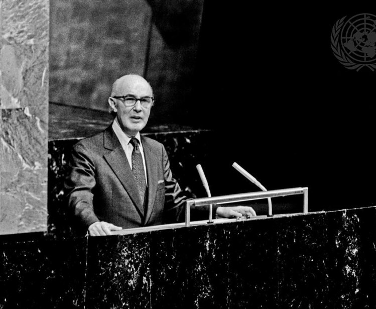 Ambassador Alfonso Garcia Robles at the UNGA, 1974