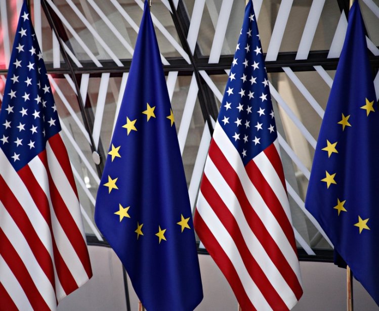 US and EU flags