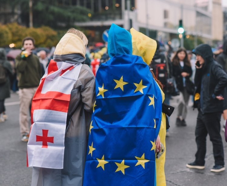 May 13, 2024: Rally on Rustaveli Avenue in Tbilisi Georgia