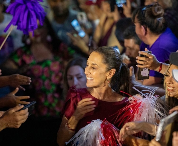 Claudia Sheinbaum at an election rally