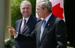 Prime Minister Martin and President Bush at the White House