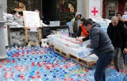 Odessa, Ukraine April, 18.2022. Russia war against Ukraine. Sending drinking water to Nikolaev. Humanitarian aid in Nikolaev. Nikolaev almost a week without water.