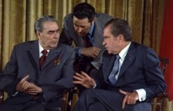 Leonid Brezhnev and Richard Nixon talks in 1973