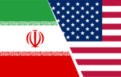 US-Iran flags