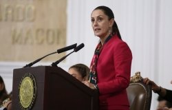 Claudia Sheinbaum Pardo, Mexico City Mayor presents her first report to the city congress.